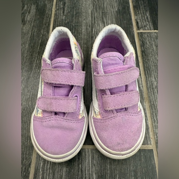 Vans Toddler 7 Rainbow Unicorn Purple Sneakers - Picture 2 of 7